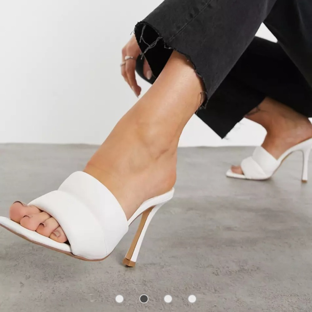 London Rebel Super Padded Stiletto Heeled Mules - Picture 9 of 10